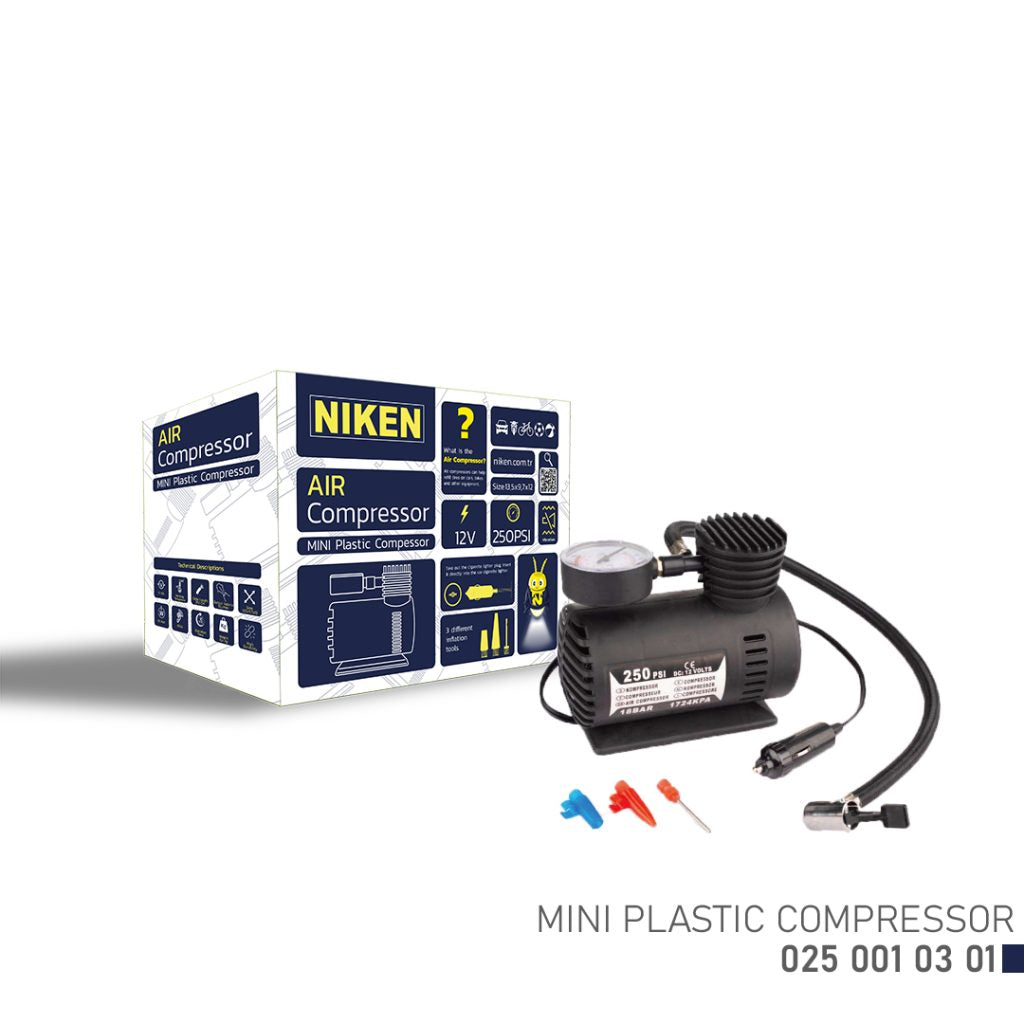 Niken Mini Auto Vehicle Air Compressor 12V 250 PSI