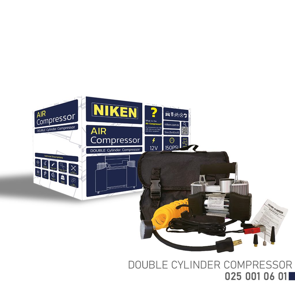 Niken Double Cylinder Metal Air Compressor 12V 150psi